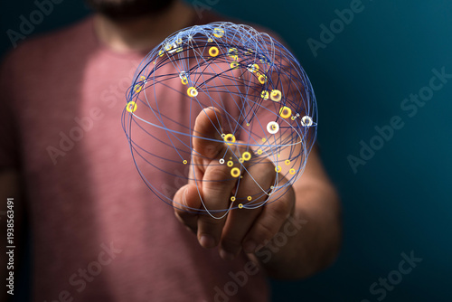Close up of a man's hand to...