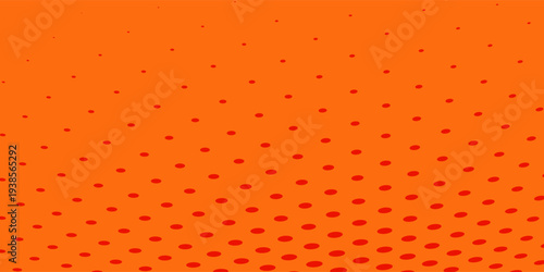 Orange halftone dots abstract pattern with dark and bright gradient background. eps 10 modern