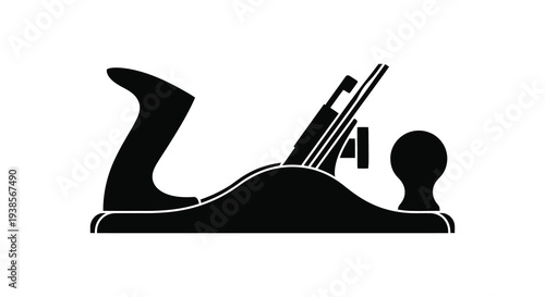 A minimalist depiction of a reclining chair with a small table and lamp in black silhouette high quality professional