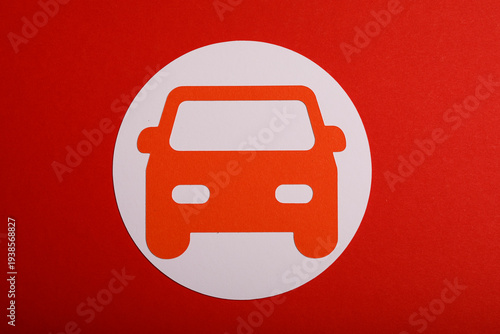 An orange car symbol displa...