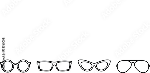 glasses isolated on white background