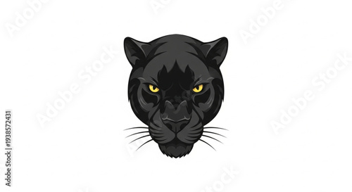 Close-up portrait of a fierce black panther with piercing yellow eyes.