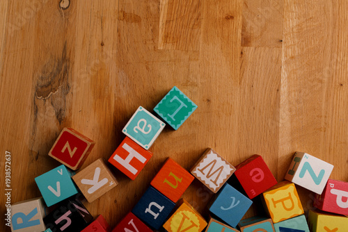 Colorful alphabet blocks sc...