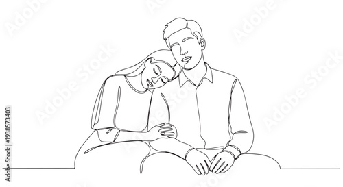 A tender and intimate illustration of a couple embracing, showcasing their deep connection and love for each other