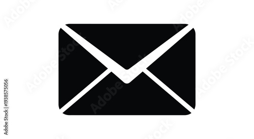 A stark geometric representation of an envelope with diagonal lines creating a minimalist design silhouette high quality professional detailed