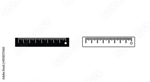 Modern rulers measurement tool set Vector