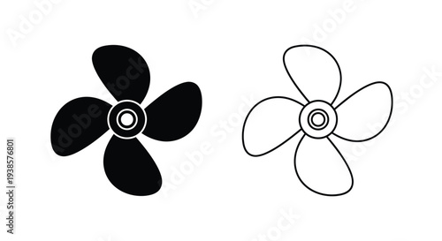 Propeller designs - modern icons Vector