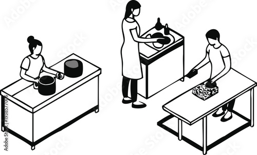 Kitchen Tool Icons vector illustration.