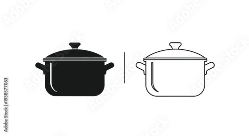 Modern dutch oven comparison design Vector
