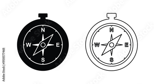 Vintage compass designs - classic navigation icons Vector