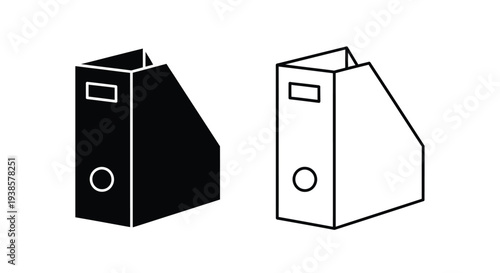 Modern file folder boxes design Vector