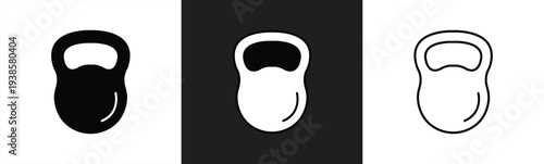 Kettlebell icon vector