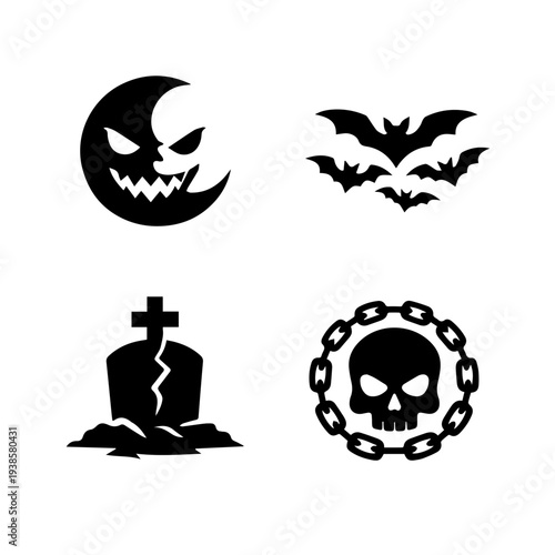 Haunted Gothic Symbol Icons Collection