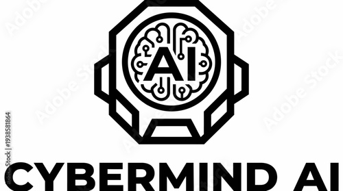 Cybermind AI Logo Artificial Intelligence Symbol.