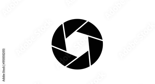 Camera Shutter Icon Simple Design Element.