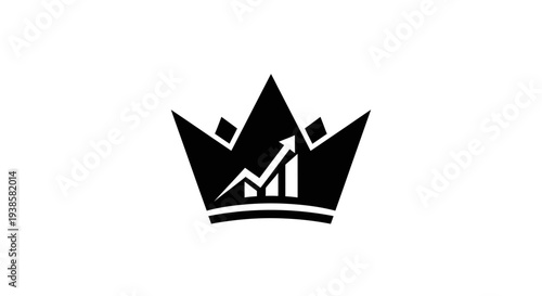 Crown Icon with Chart and Arrow.