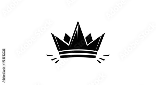 Black Crown Icon Symbol Royalty.