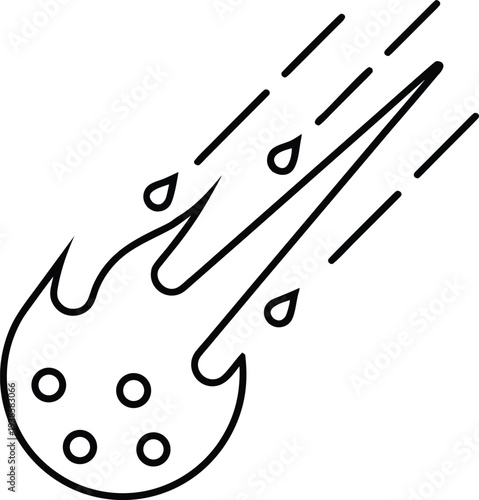 hail mixed with fire barad plague silhouette vector illustration on transparent background