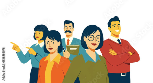 Group of professionals in business attire