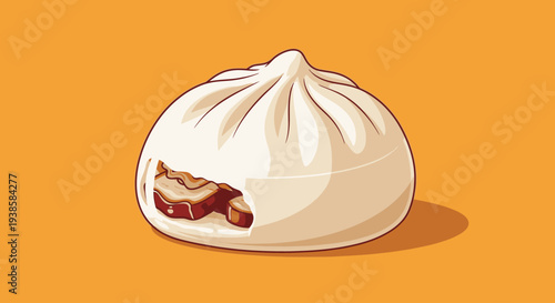 Steamed Dumpling with Filling and Shadow.