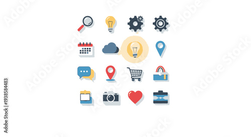 Collection of Modern Flat Design Icons.