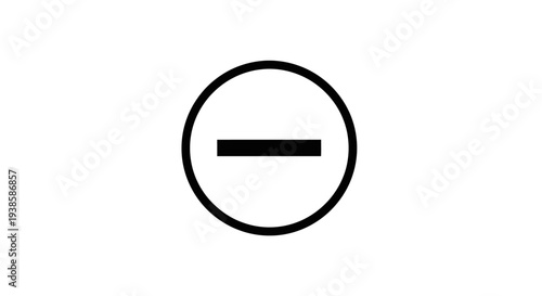 Minus Sign Icon Simple Design Element.
