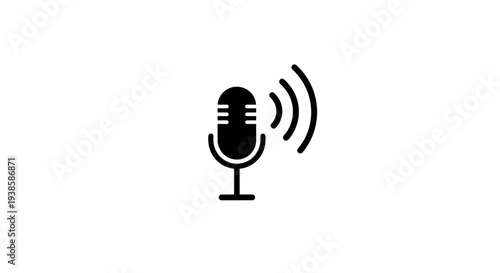 Microphone Icon Sound Recording Device Symbol.