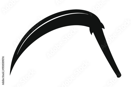 sickle silhouette line art vector illustration with a white background