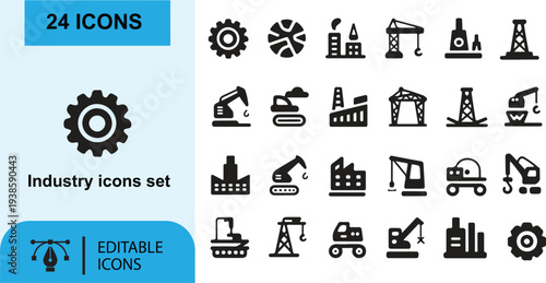 Vector icon set of wine bottles and glasses for business finance communication web and media design