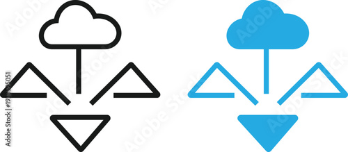 Modern and clean Cloud Sync icon