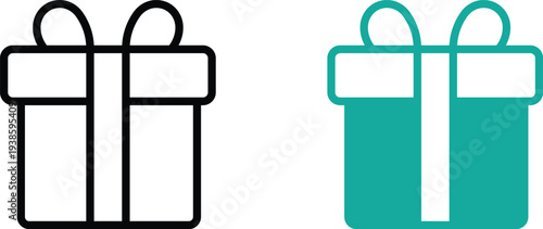 Modern and Minimal  gift box icon