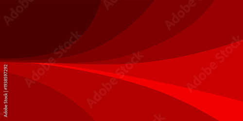 Dynamic red wavy pattern flowing across upper half above clean white lower section