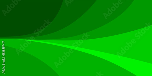 Flowing Green Curves on White Background Abstract Nature Illustration View