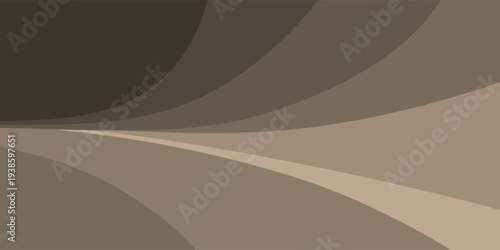 Flowing brown wave forms on white backdrop in abstract minimalist graphic illustration