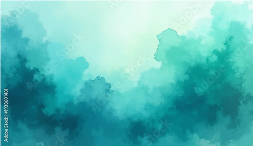 An abstract blue watercolor texture evokes a dark grunge storm cloud over a bright sea under a heavenly sky