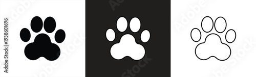 Paw Print icon. Vector