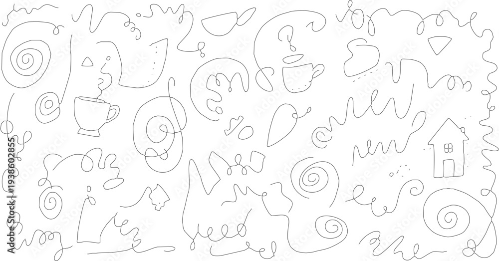 Fototapeta premium hand drawn vector illustration of an abstract background