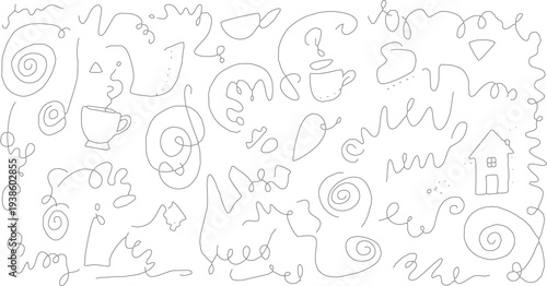 hand drawn vector illustration of an abstract background