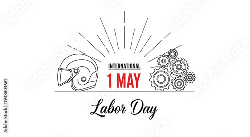 Vector illustration of International Labor Day on May 1st