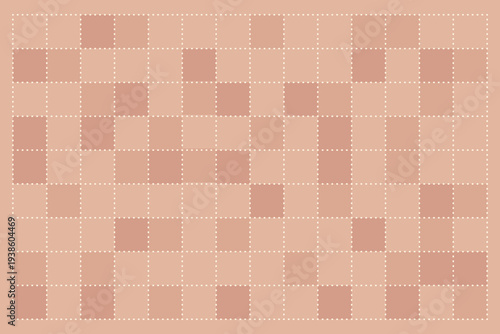Soft beige checker pattern with subtle square grid layout. Seamless geometric background designed for textile, wallpaper, and surface design use. Minimal vector tile texture suitable for fabric print 