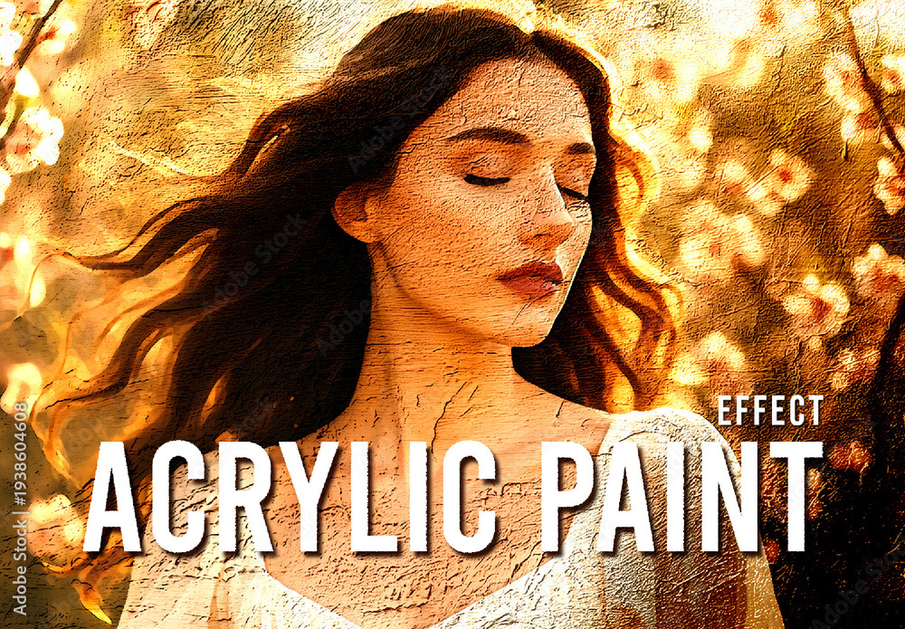 Vintage Acrylic Paint Effect Mockup Stock Template | Adobe Stock