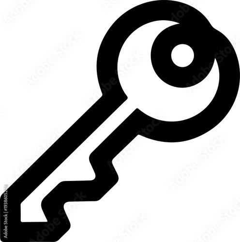 black key icon simple design