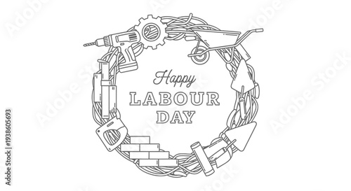 Labour Day icon vector illustration