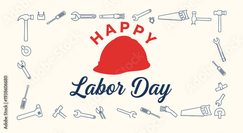 Labor Day icon set vector