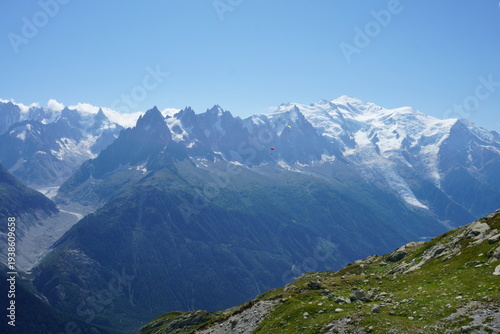 Snowy Swiss Alps with cable car in winter mountain landscape, Switzerland