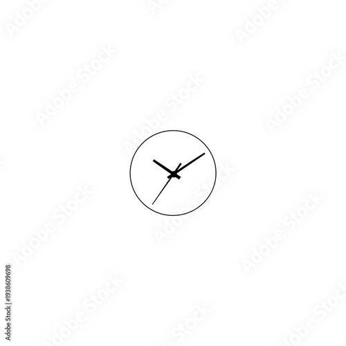 Minimalist Analog Clock Illustration
