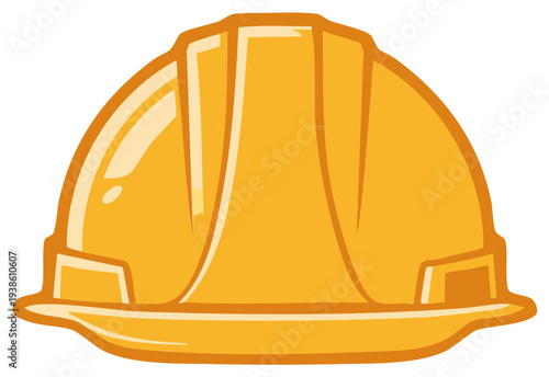 Protective yellow hard hat safety gear for construction engineering and industrial work