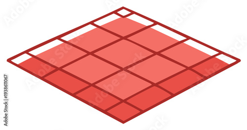 Abstract isometric geometric diamond pattern structure illustration