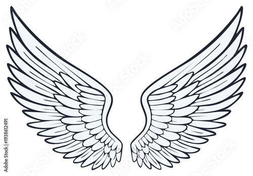 Majestic feathered wings spread wide in a symbolic representation of freedom and aspiration