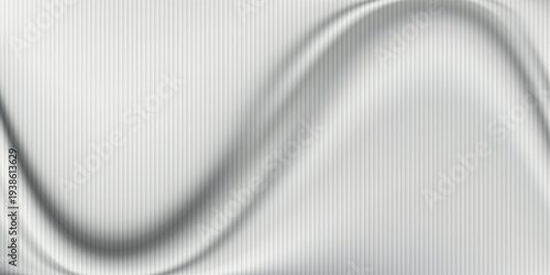 Monochrome waves with transparent vertical layering and soft opacity shifts. Abstract distorted glass effect, minimal and textured in grayscale palette. Vector illustration for futuristic design